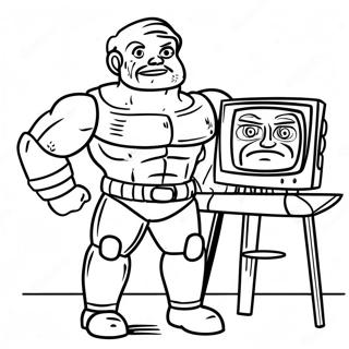 Pagina Para Colorir Do Homem Da Tv Titan Em Acao 2002-1647