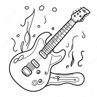 Pagina Para Colorir Da Banda De Rock Com Guitarra Eletrica 20182-18769