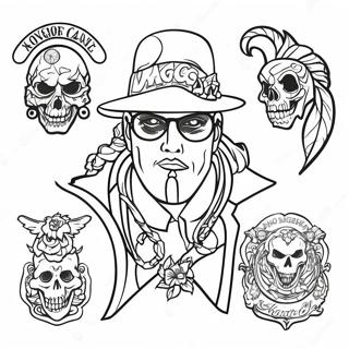 Pagina Para Colorir De Tatuagem Gangsta 2021-1659