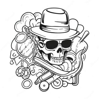 Pagina Para Colorir De Designs De Tatuagem Gangsta Legais 2022-1663