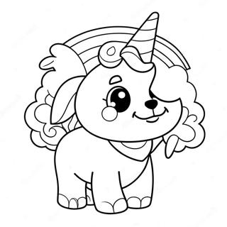 Pagina Para Colorir Do Adoravel Puppycorn Com Crina De Arco Iris 20282-18852