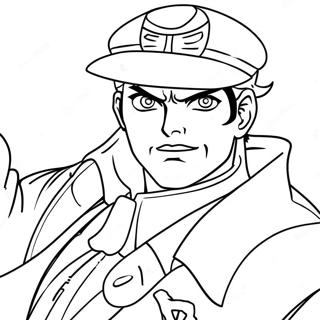 Pagina Para Colorir Do Jotaro Kujo Em Acao 20322-18882