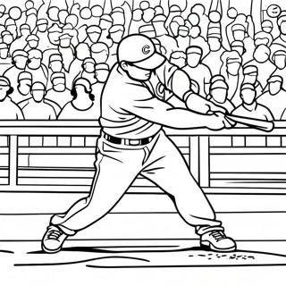 Pagina Para Colorir Do Jogador Do Chicago Cubs Batendo Um Home Run 20342-18900