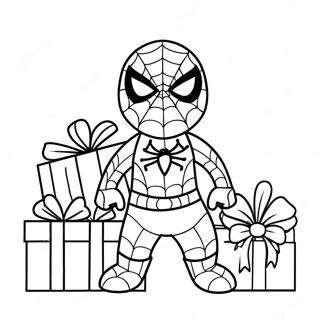 Pagina Para Colorir Do Homem Aranha Com Presentes De Dia Dos Namorados 20362-18915