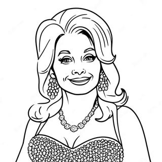 Pagina Para Colorir Da Dolly Parton Em Vestido Brilhante 20482-19011