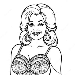 Pagina Para Colorir Da Dolly Parton Em Vestido Brilhante 20482-19012