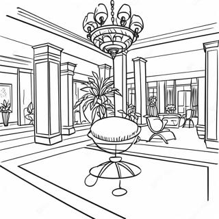 Pagina Para Colorir Do Lobby De Hotel Luxuoso 20492-19017