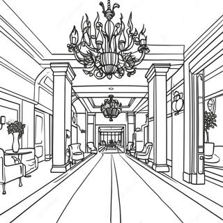 Pagina Para Colorir Do Lobby De Hotel Luxuoso 20492-19018