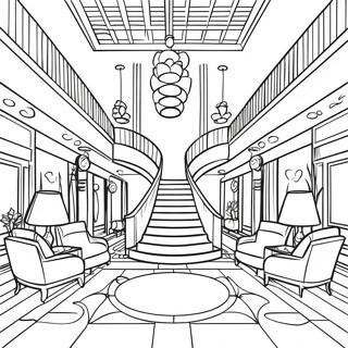 Pagina Para Colorir Do Lobby De Hotel Luxuoso 20492-19020