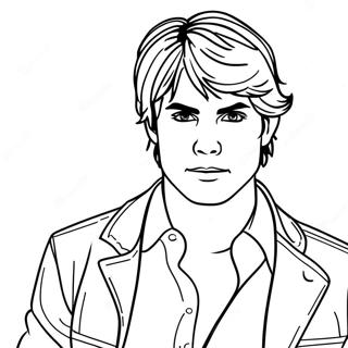 Pagina Para Colorir Do Damon Salvatore Em Acao 20522-19041