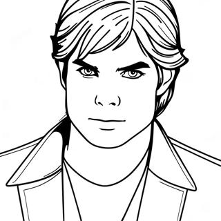 Pagina Para Colorir Do Damon Salvatore Em Acao 20522-19043