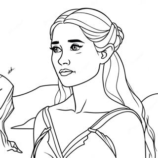 Pagina Para Colorir Da Daenerys Targaryen Com Dragao 20532-19052