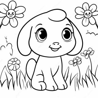 Pagina Para Colorir De Buttercup Fofinha Em Um Jardim 20562-19073