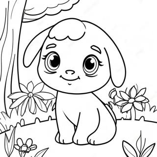 Pagina Para Colorir De Buttercup Fofinha Em Um Jardim 20562-19075