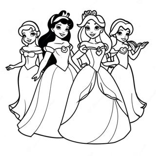 Pagina Para Colorir De Princesas Da Disney Elegantes 20622-19121