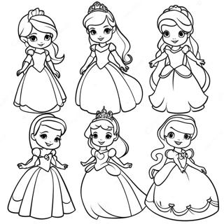 Pagina Para Colorir De Princesas Da Disney Elegantes 20622-19122