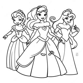 Pagina Para Colorir De Princesas Da Disney Elegantes 20622-19123