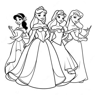 Pagina Para Colorir De Princesas Da Disney Elegantes 20622-19124