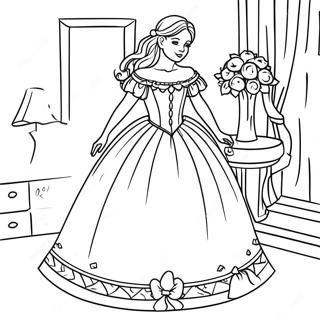 Pagina Para Colorir Da Isabella Em Seu Vestido Bonito 20652-19145