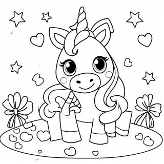 Pagina Para Colorir Da Celebracao De Aniversario Do Unicornio Brilhante 20742-19220