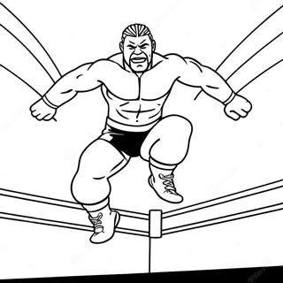 Pagina Para Colorir Do Lutador Da Wwe Pulando Sobre O Oponente 20752-19227