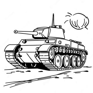 Pagina Para Colorir De Tanque Da Segunda Guerra Mundial 20792-19248