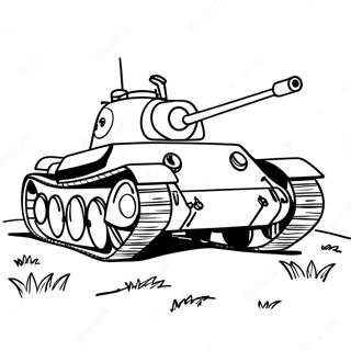 Pagina Para Colorir De Tanque Realista Da Segunda Guerra Mundial 20793-19250