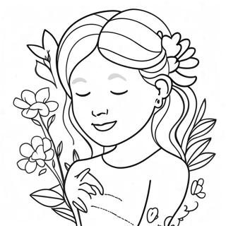 Pagina Para Colorir Da Linda Mamae Com Flores 20833-19281