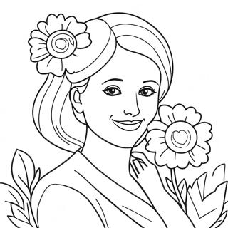 Pagina Para Colorir Da Linda Mamae Com Flores 20833-19282