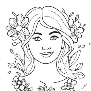 Pagina Para Colorir Da Linda Mamae Com Flores 20833-19283