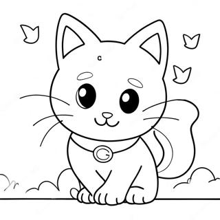 Super Gatinho Páginas Para Colorir