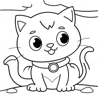 Pagina Para Colorir Do Super Gatinho Aventureiro 20853-19299