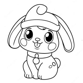 Pagina Para Colorir De Cinnamoroll Com Chapeu De Papai Noel 20963-19386