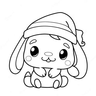 Pagina Para Colorir De Cinnamoroll Com Chapeu De Papai Noel 20963-19388