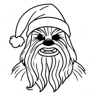 Pagina Para Colorir De Chewbacca Com Chapeu De Papai Noel 21003-19417