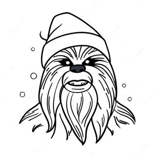 Pagina Para Colorir De Chewbacca Com Chapeu De Papai Noel 21003-19419