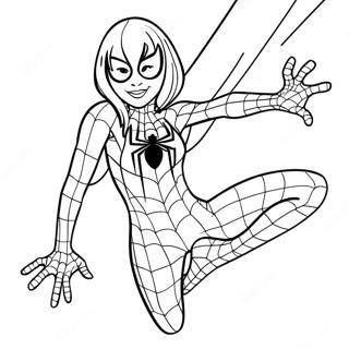 Gwen Stacy Com Fantasia Do Homem Aranha Pagina Para Colorir 21023-19434