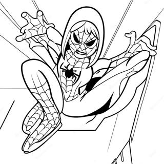 Gwen Stacy Com Fantasia Do Homem Aranha Pagina Para Colorir 21023-19435