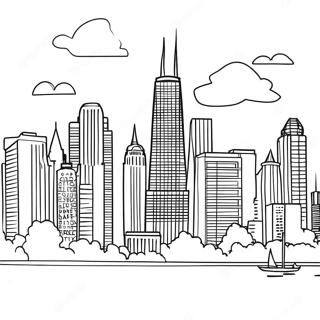 Pagina Para Colorir Do Skyline De Chicago 21092-19482