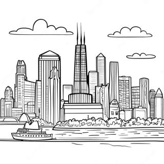 Pagina Para Colorir Do Skyline De Chicago 21092-19483