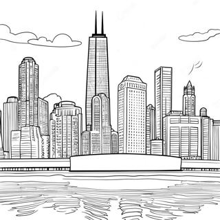 Pagina Para Colorir Do Skyline De Chicago 21092-19484