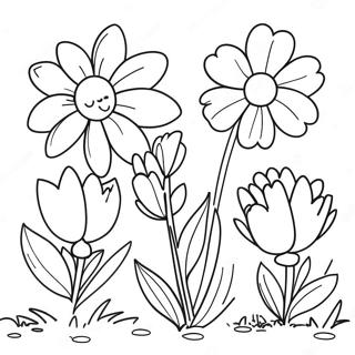 Pagina Para Colorir De Flores De Primavera 21123-19511