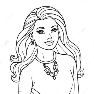 Pagina Para Colorir Da Barbie Retro Dos Anos 90 21162-19539