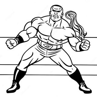 Pagina Para Colorir Pose De Acao De Superestrela Wwe 21223-19589