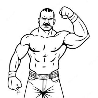 Pagina Para Colorir Pose De Acao De Superestrela Wwe 21223-19591