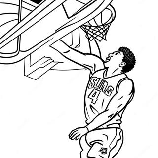 Pagina Para Colorir Jogador De Basquete Do Phoenix Suns Enterrando 21233-19599