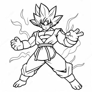 Pagina Para Colorir De Goku Em Pose De Batalha Epica 21313-19662