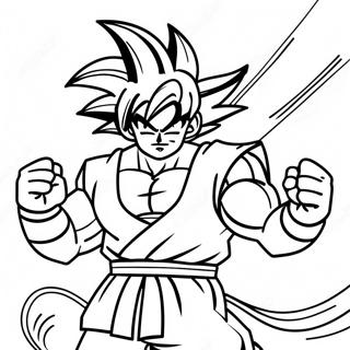 Pagina Para Colorir De Goku Em Pose De Batalha Epica 21313-19664