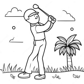 Pagina Para Colorir Do Golfe 2131-1748