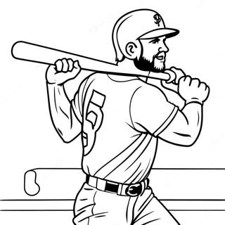 Pagina Para Colorir Do Bryce Harper Batendo Com O Bastao 21353-19694